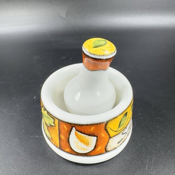 JOIE MSC International Garlic Mortar and Pestle Ceramic Grinder Herbs Spices - Picture 12 of 12